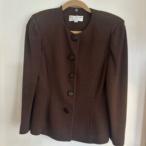 St. John Dark Brown Women's Blazer - Size 6